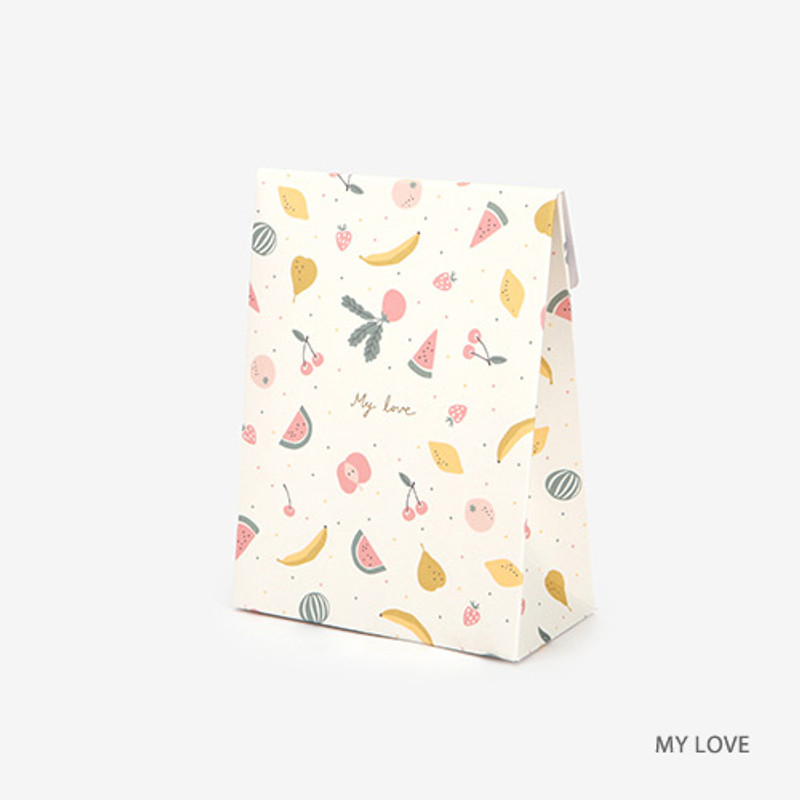 My love - For your heart pattern small paper gift bag My love - For your heart pattern small paper gift bag