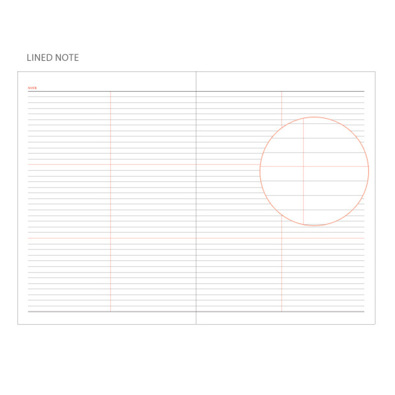 Lined note - 2018 Awesome large dated monthly planner