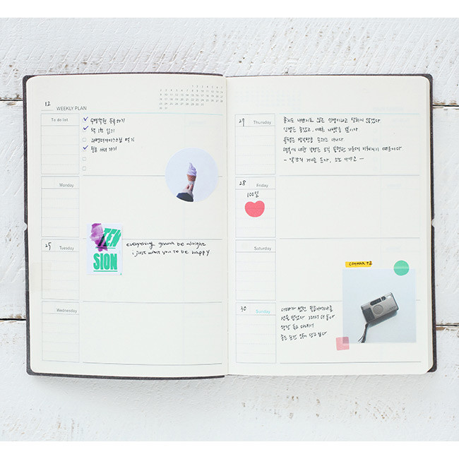 Weekly plan - Agenda large undated weekly diary