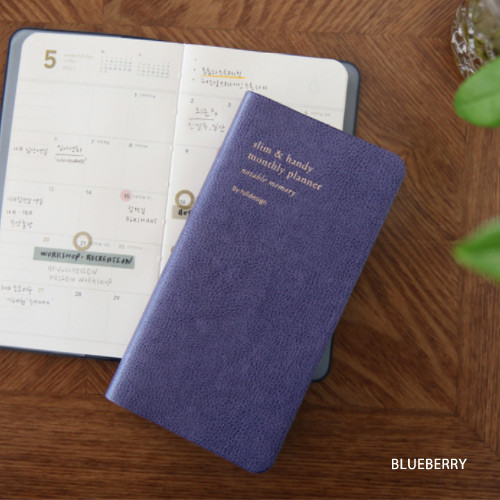 Blue berry - 2018 Notable memory slim handy dated monthly planner