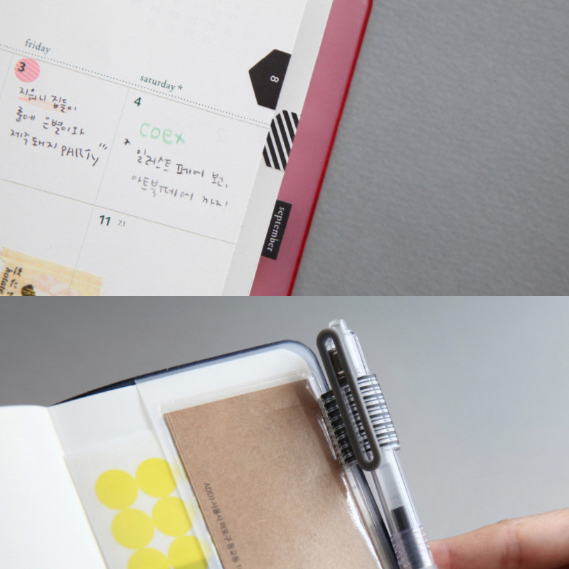 Deatail of 2018 Notable memory slim handy dated monthly planner