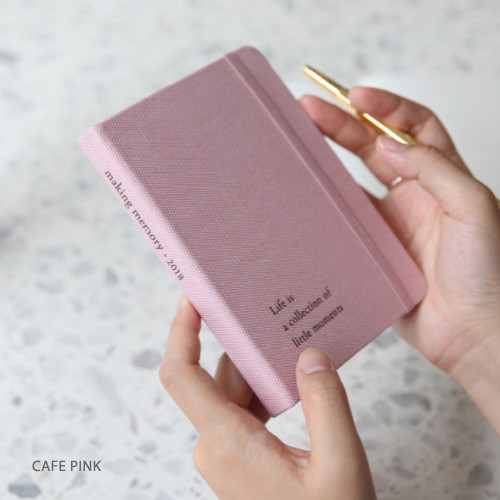 Cafe pink - 2018 Making memory small dated weekly planner