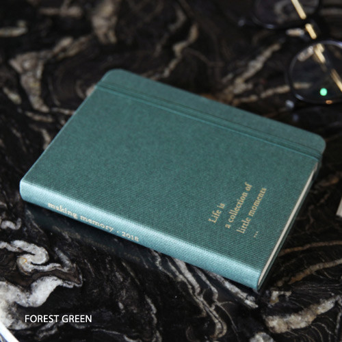 Forest green - 2018 Making memory small dated weekly planner