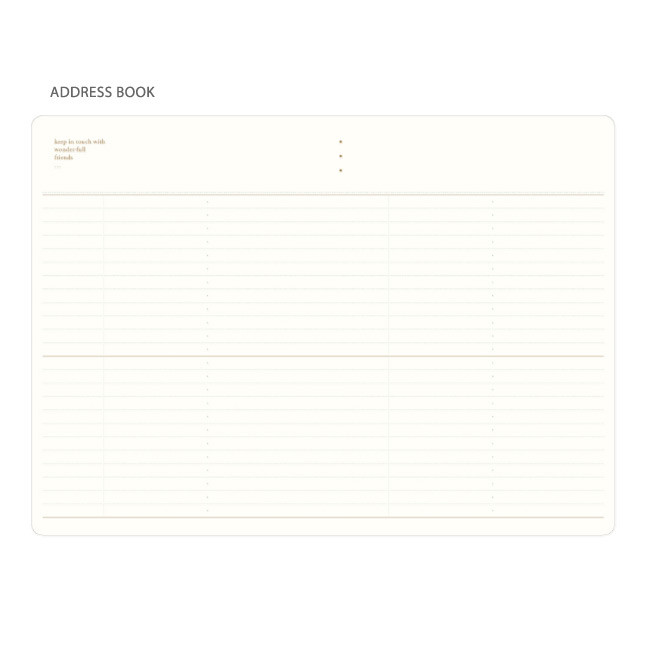 Address book - 2018 Making memory medium dated weekly planner