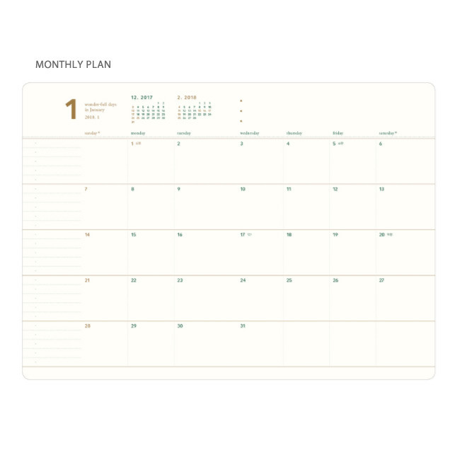 Monthly plan - 2018 Making memory medium dated weekly planner