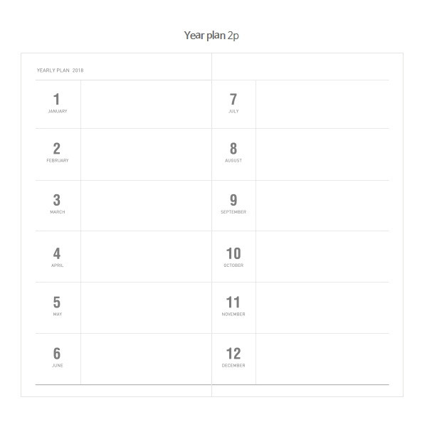 Yearly plan - 2018 Daily log dated monthly diary scheduler 