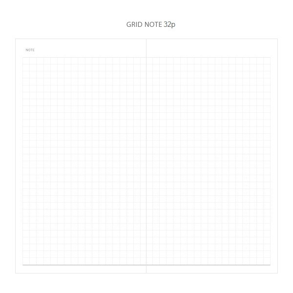 Grid note - 2018 Daily log dated monthly diary scheduler 