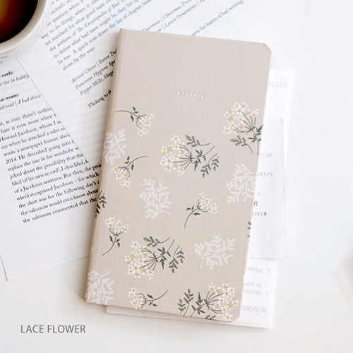 Lace flower - 2018 Daily log dated monthly diary scheduler 