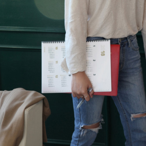 2018 Second spiral A4 dated monthly planner