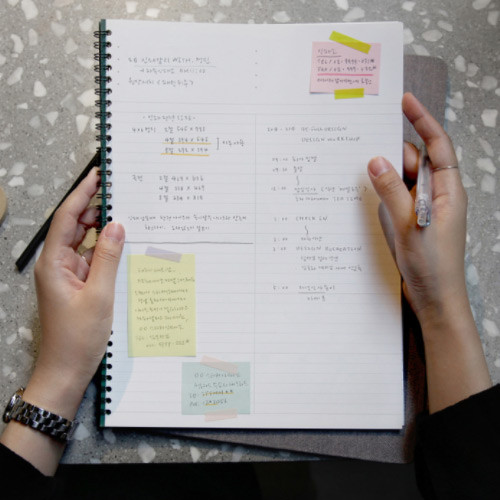 Lined note - 2018 Second spiral A4 dated monthly planner