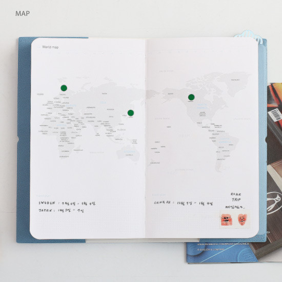 Map - 2018 Cloud story dated weekly diary scheduler 