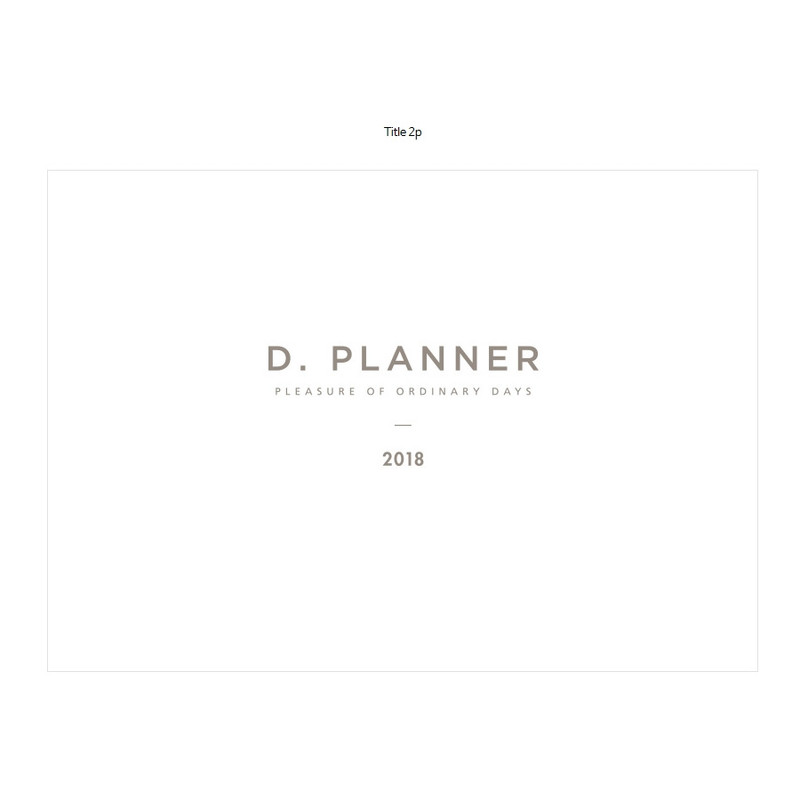 2018 Spiral D dated monthly planner