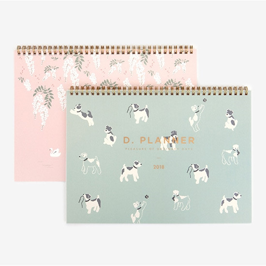 2018 Spiral D dated monthly planner