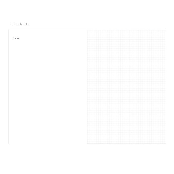 Free note - Moon special hardcover undated weekly diary 