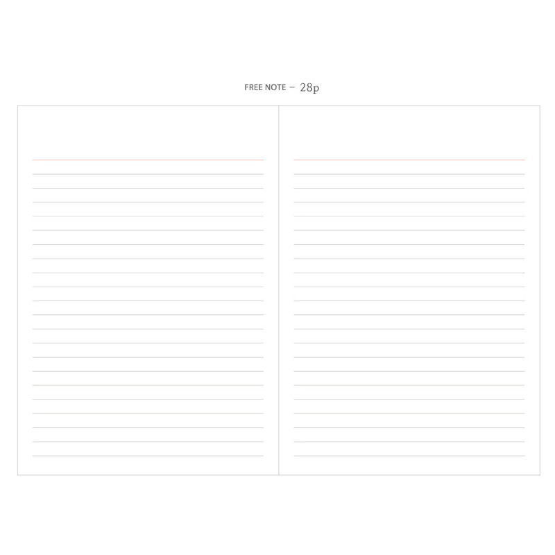 Free note - 2018 Object dated daily diary scheduler