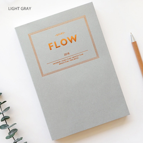 Light gray - 2018 Flow B6 dated weekly planner