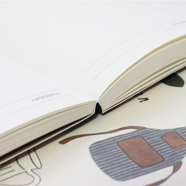 Detail of Afternoon undated weekly diary