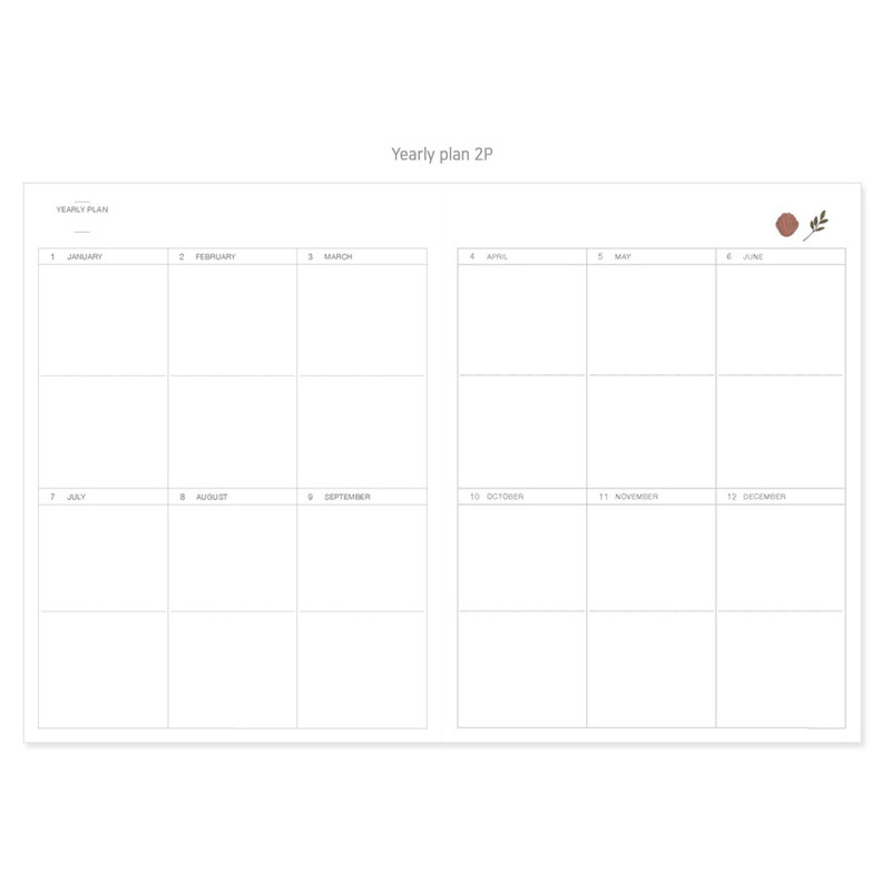 Yearly plan - Afternoon undated weekly diary