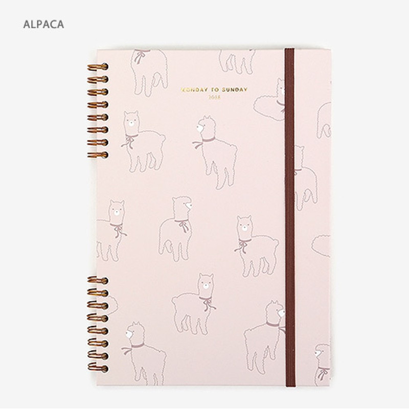 Alpaca - 2018 Monday to Sunday dated weekly diary Alpaca - 2018 Monday to Sunday dated weekly diary