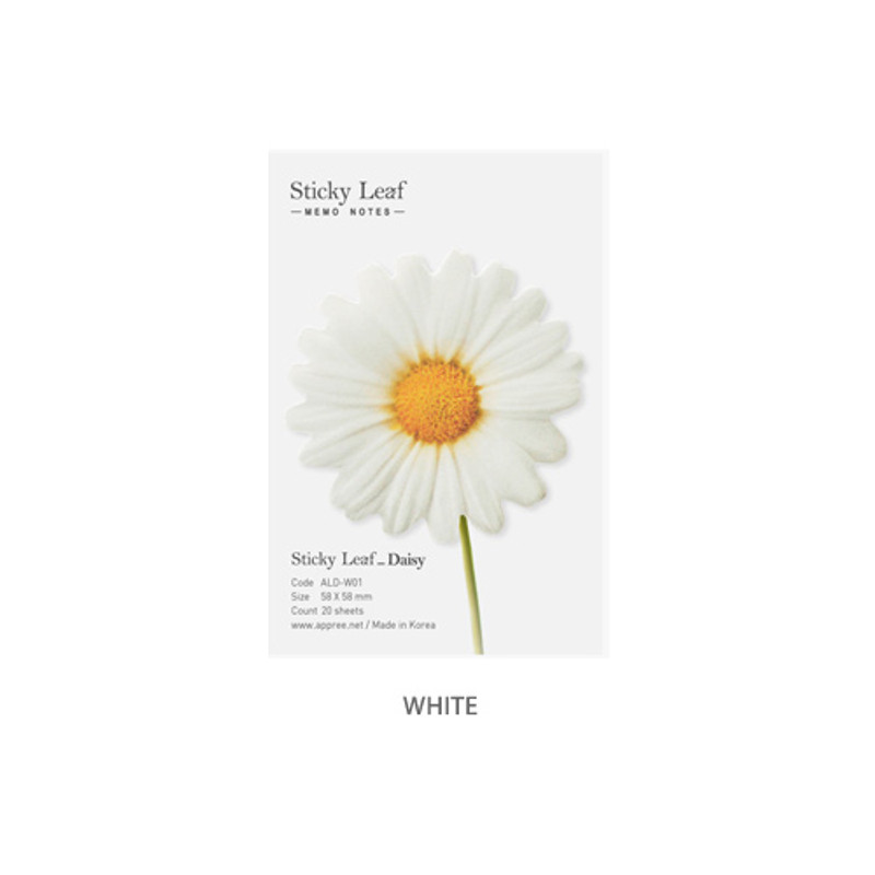 White - Daisy small sticky memo notes White - Daisy small sticky memo notes