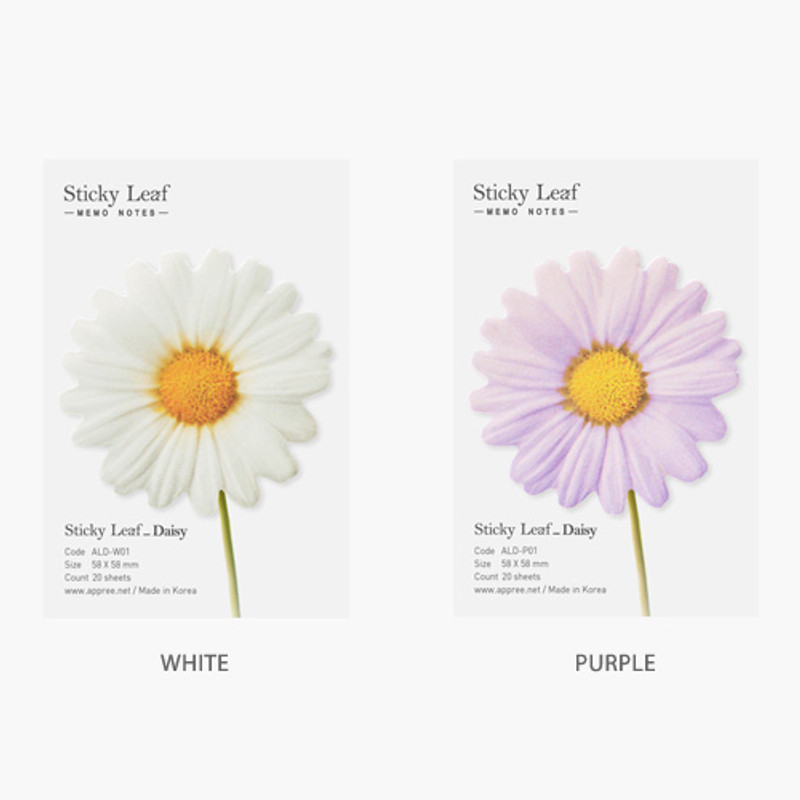 Option - Daisy small sticky memo notes Option - Daisy small sticky memo notes
