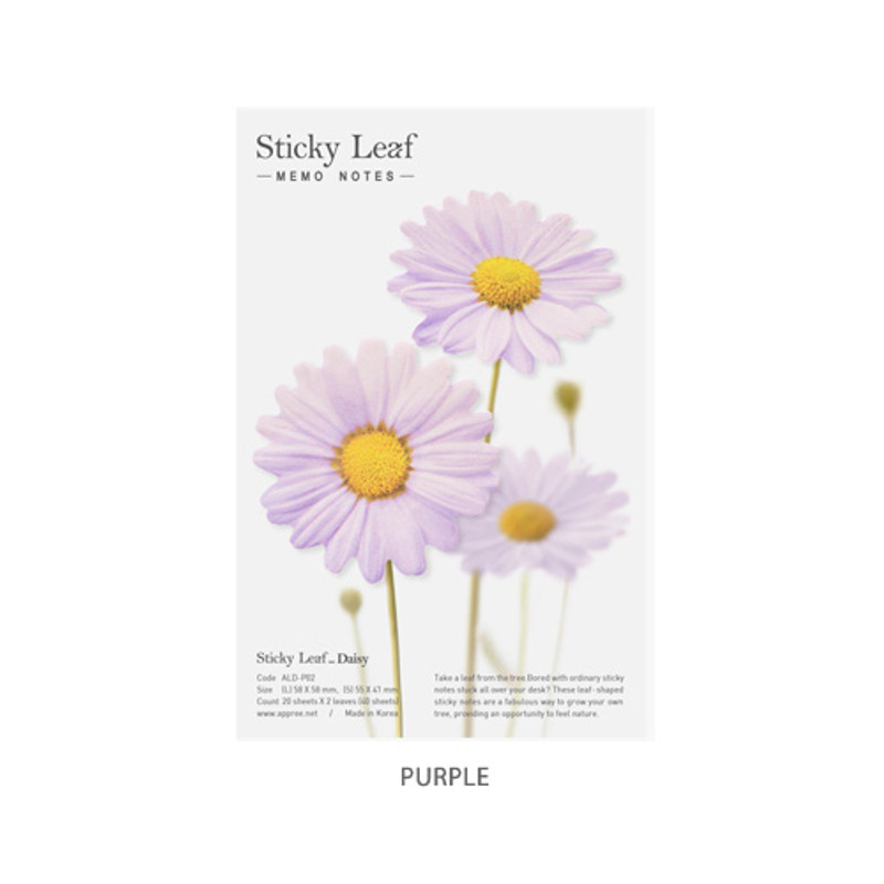 Purple - Daisy Medium sticky memo notes Purple - Daisy Medium sticky memo notes