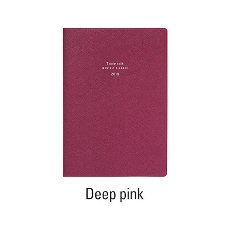 Deep pink - 2018 Table talk A5 dated monthly planner Deep pink - 2018 Table talk A5 dated monthly planner