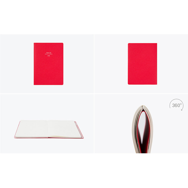 Detail of 2018 Table talk A5 dated monthly planner Detail of 2018 Table talk A5 dated monthly planner
