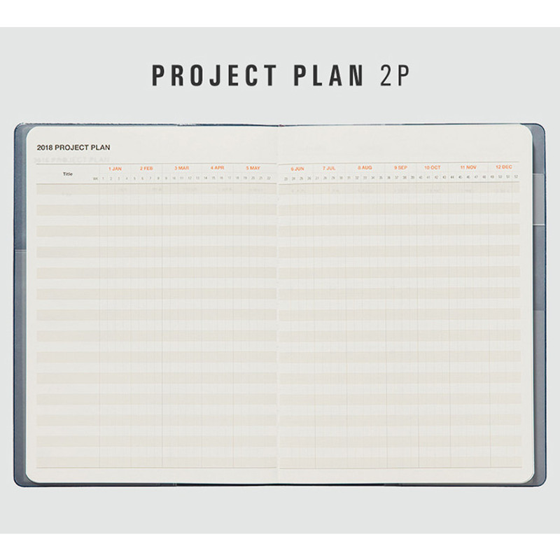 Project plan - 2018 Table talk A5 dated monthly planner Project plan - 2018 Table talk A5 dated monthly planner