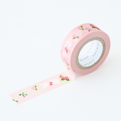 Piyo spring bunny 0.59"X11yd single deco masking tape