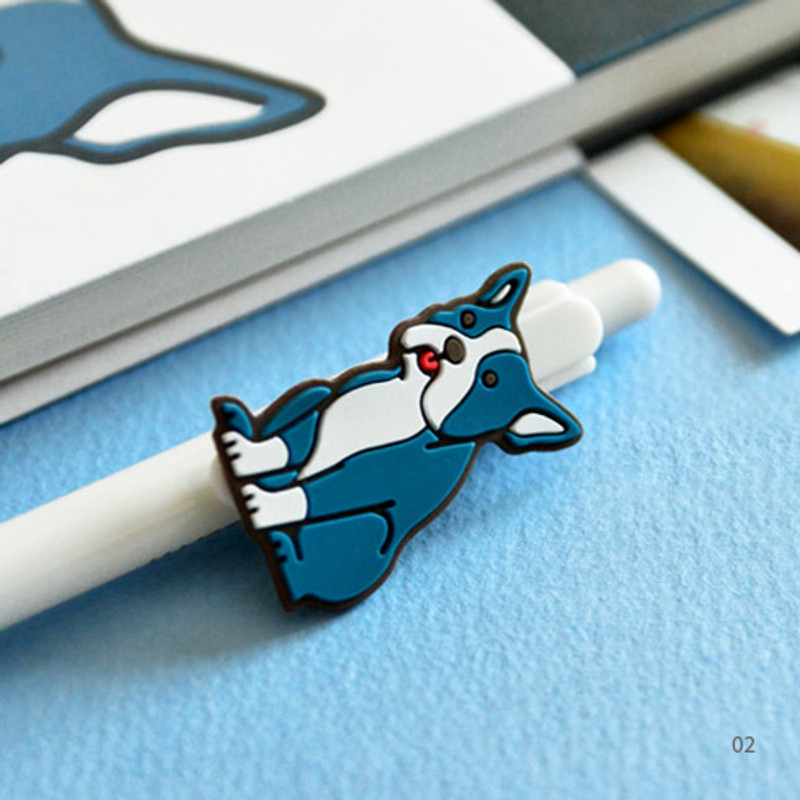 02 - Hello puppy knock retractable black ballpoint pen  02 - Hello puppy knock retractable black ballpoint pen