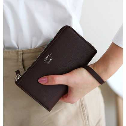 Smartphone pocket pouch wallet organizer lofoten - chocolate