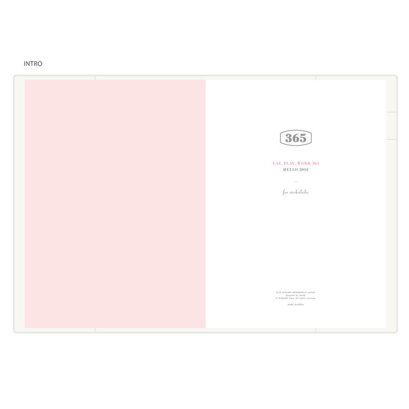 Intro - 2018 Eat play work workaholics dated weekly diary 