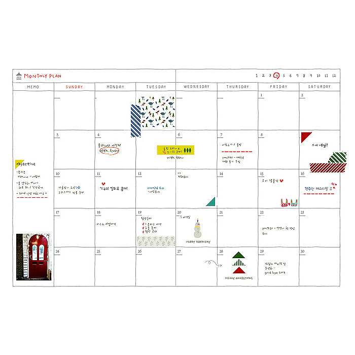 Monthly plan - Day N zoo undated daily planner scheduler