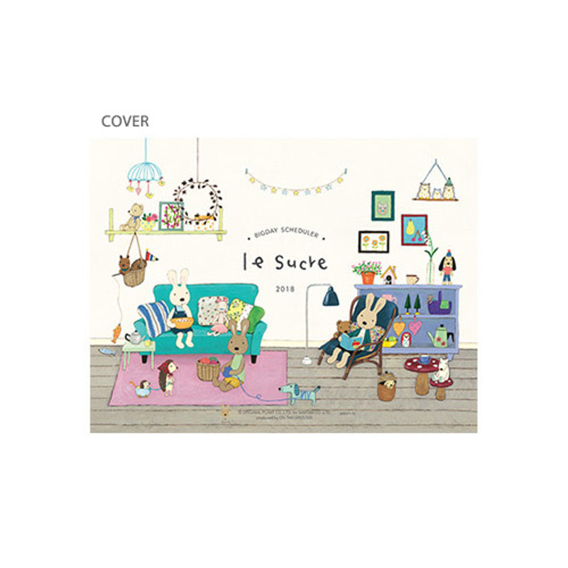 Cover - 2018 Lesucre bigday spiral dated monthly planner 