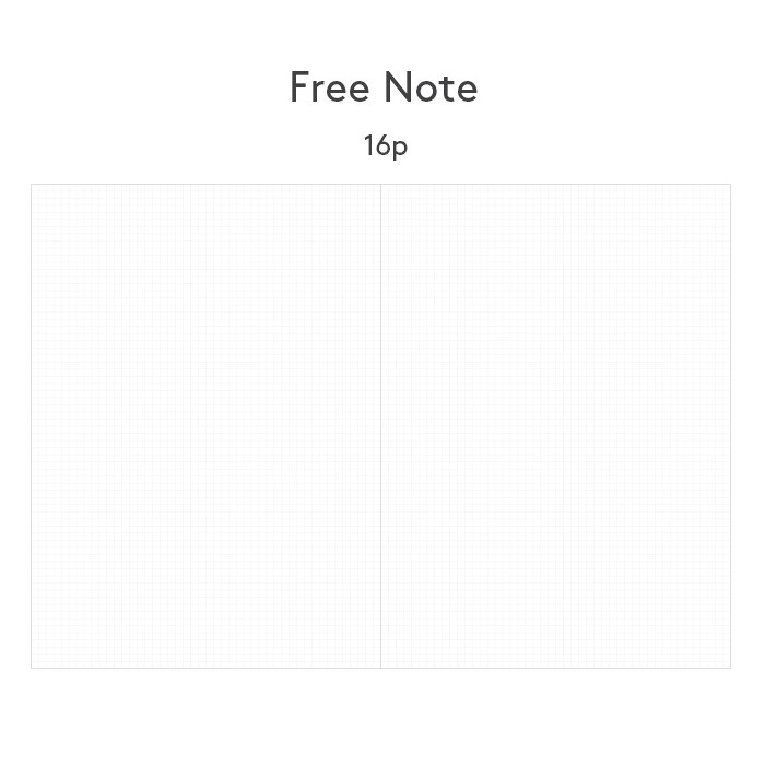 Free note - 2018 Two zero one eight dated weekly diary