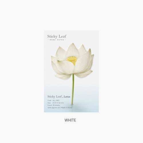 White - Lotus small sticky memo notes