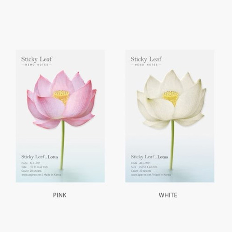 Color of Lotus small sticky memo notes