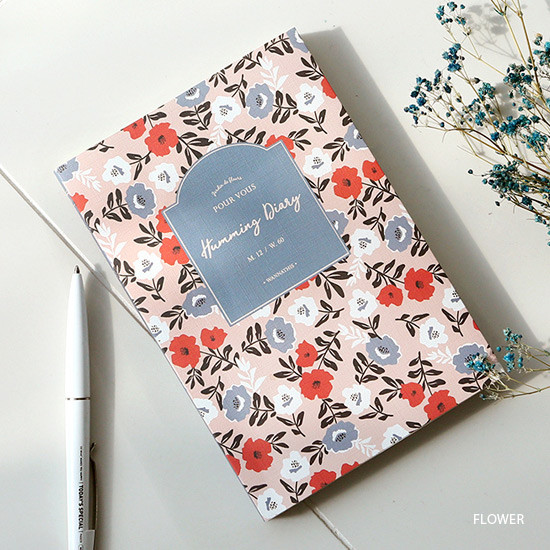 Flower - Pour vous humming undated weekly diary