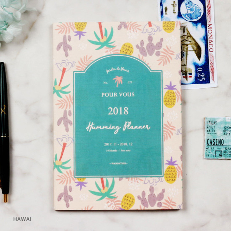 Hawaii - 2018 Pour vous humming small dated monthly planner Hawaii - 2018 Pour vous humming small dated monthly planner