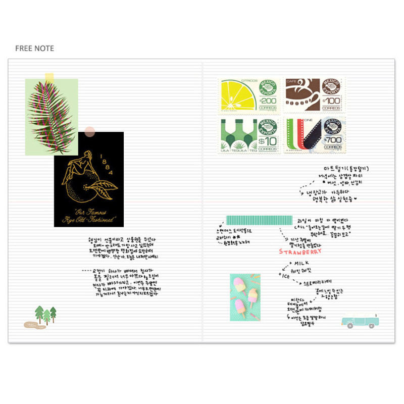 Free note - 2018 Pour vous humming small dated monthly planner Free note - 2018 Pour vous humming small dated monthly planner