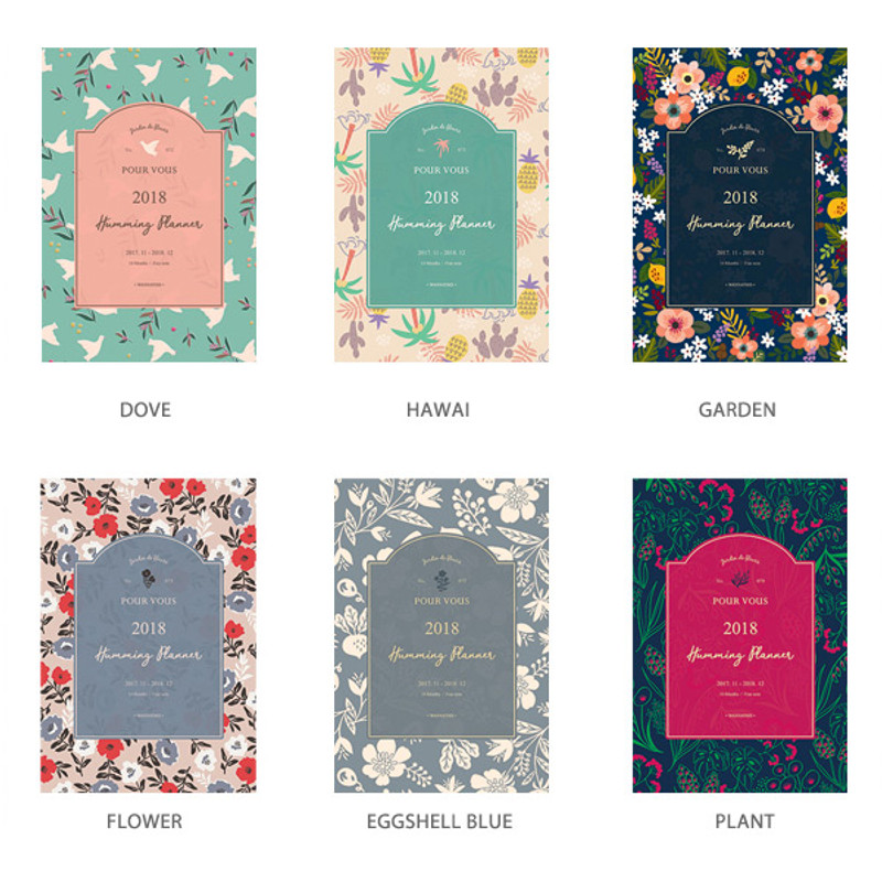 2018 Pour vous humming small dated monthly planner 2018 Pour vous humming small dated monthly planner