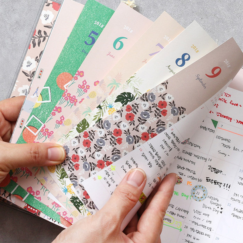 Monthly plan - 2018 Pour vous humming small dated monthly planner Monthly plan - 2018 Pour vous humming small dated monthly planner