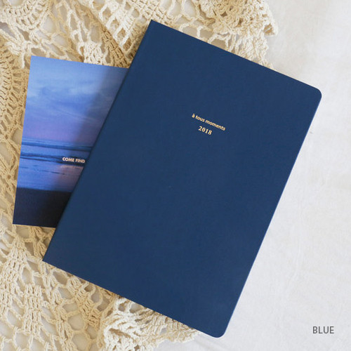Blue - 2018 A tous moments dated weekly planner