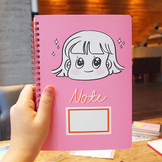 Pink - Nicejin spiral bound lined notebook