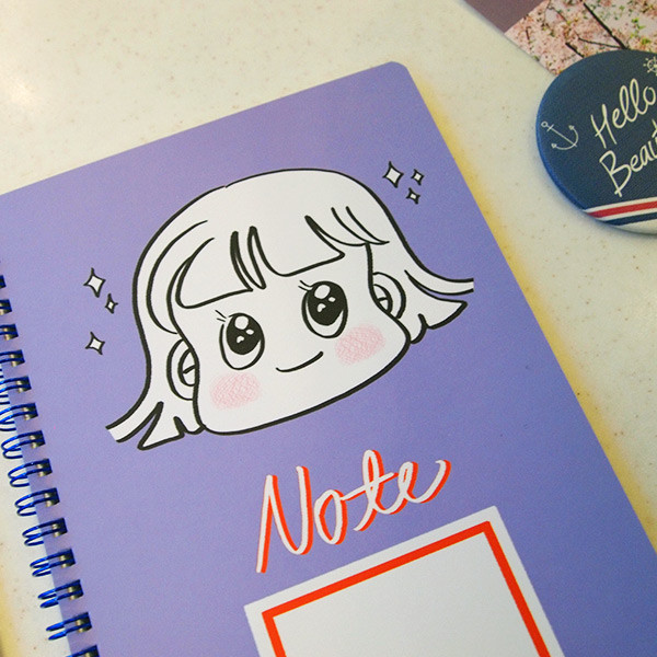 Purple - Nicejin spiral bound lined notebook