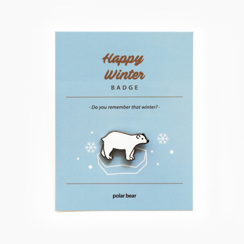 Polar bear - Happy winter badge Polar bear - Happy winter badge