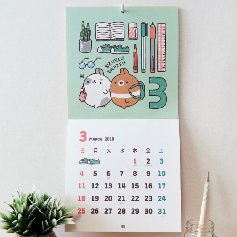 2018 Molang illustration wall calendar 2018 Molang illustration wall calendar