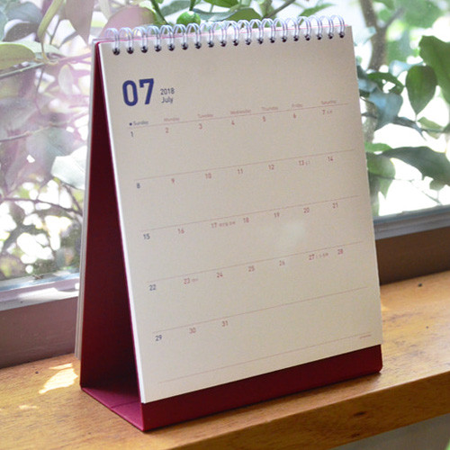 2018 Welcome colorful spiral bound desk calendar 