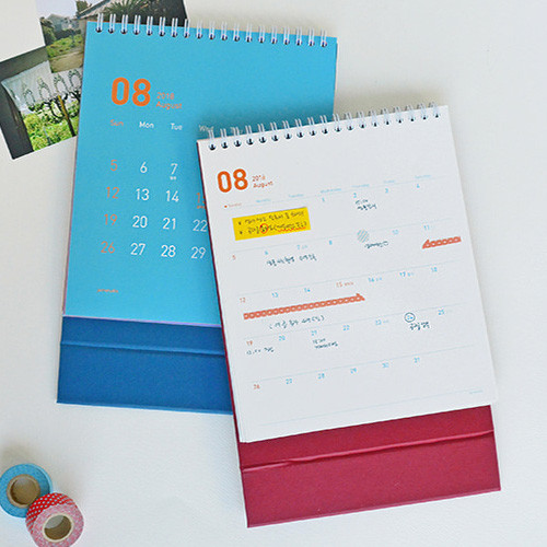 2018 Welcome colorful spiral bound desk calendar 